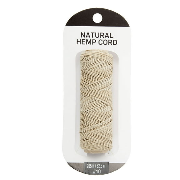 Cousin DIY 10lb Natural Hemp Twine, Crafting/Jewelry, 205 ft Roll, Natural Beige