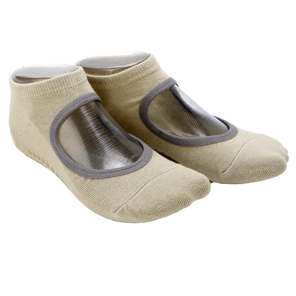 1 par/set MUJeres Transpirables Pilates Calcetines Contra El Deslizamiento de Calcetines de Yoga Sin Respaldo para Deportes de Fitness