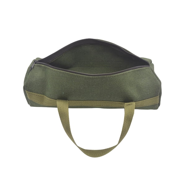 Organizador de bolsas de herramientas, bolsa de herramientas con cremallera, bolsa de lona para herramientas, para fontanero Verde Pequeño