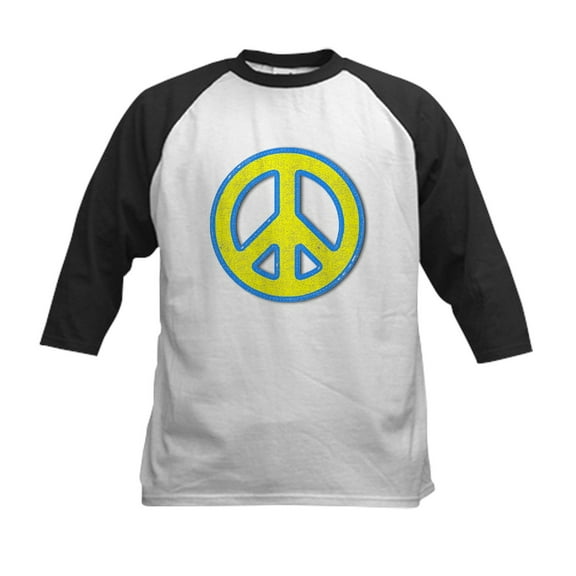 CafePress - Ukraine Flag Ukrainian Pride Peace Baseball Jersey - Kids Cotton Baseball Jersey, 3/4 Sleeve Shirt