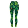 thumbnail image 5 of DPTALR Women's St. Patrick's Day Print Stretch Tight Yoga Leggings,Green,Size L, 5 of 9