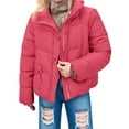 thumbnail image 2 of Pyhlmscde Women's Puffer Full Zip Quilted Hooded Bubble Coats, Womens Tops, Winter Jackets for Women, Winter Coats for Women, 2 of 6