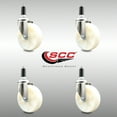 thumbnail image 2 of 5 Inch 316SS Nylon Wheel Swivel 1-1/4 Inch Expanding Stem Caster Set SCC, 2 of 2