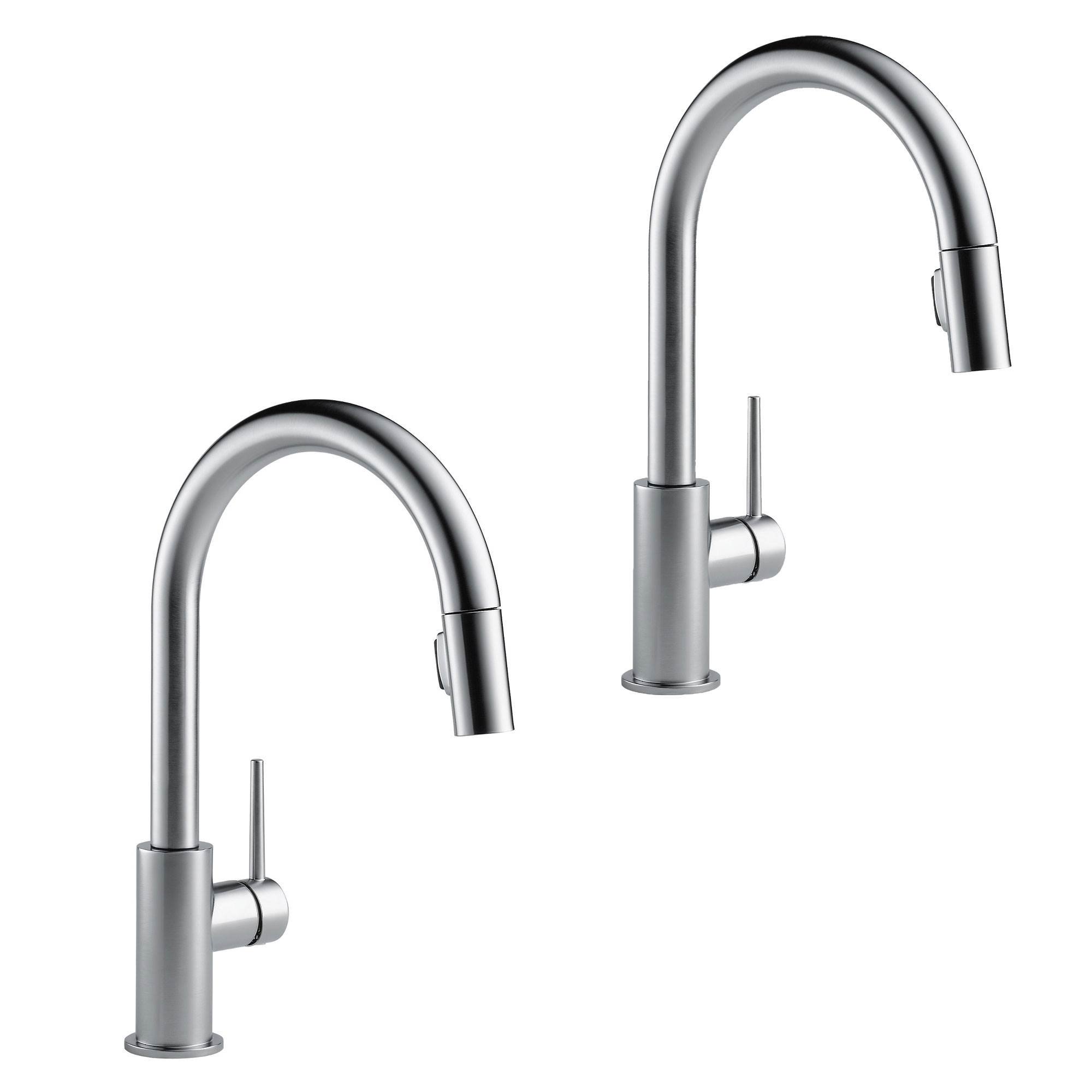 Delta Single Handle Trinsic Bar Prep Sink Faucet Arctic Stainless