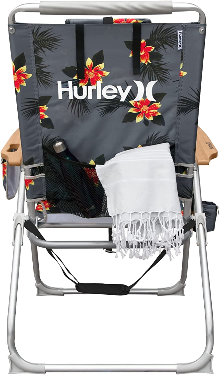 Hurley Hi-Boy Wood Arm Beach Chair, Moana, Storm