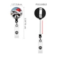 thumbnail image 3 of WIRESTER Retractable Badge Reels with Alligator Swivel Clip & Plastic Card Holder Strap, Round ID Badge Holders for Students, Teachers, Office Workers - Raccoon, 3 of 5