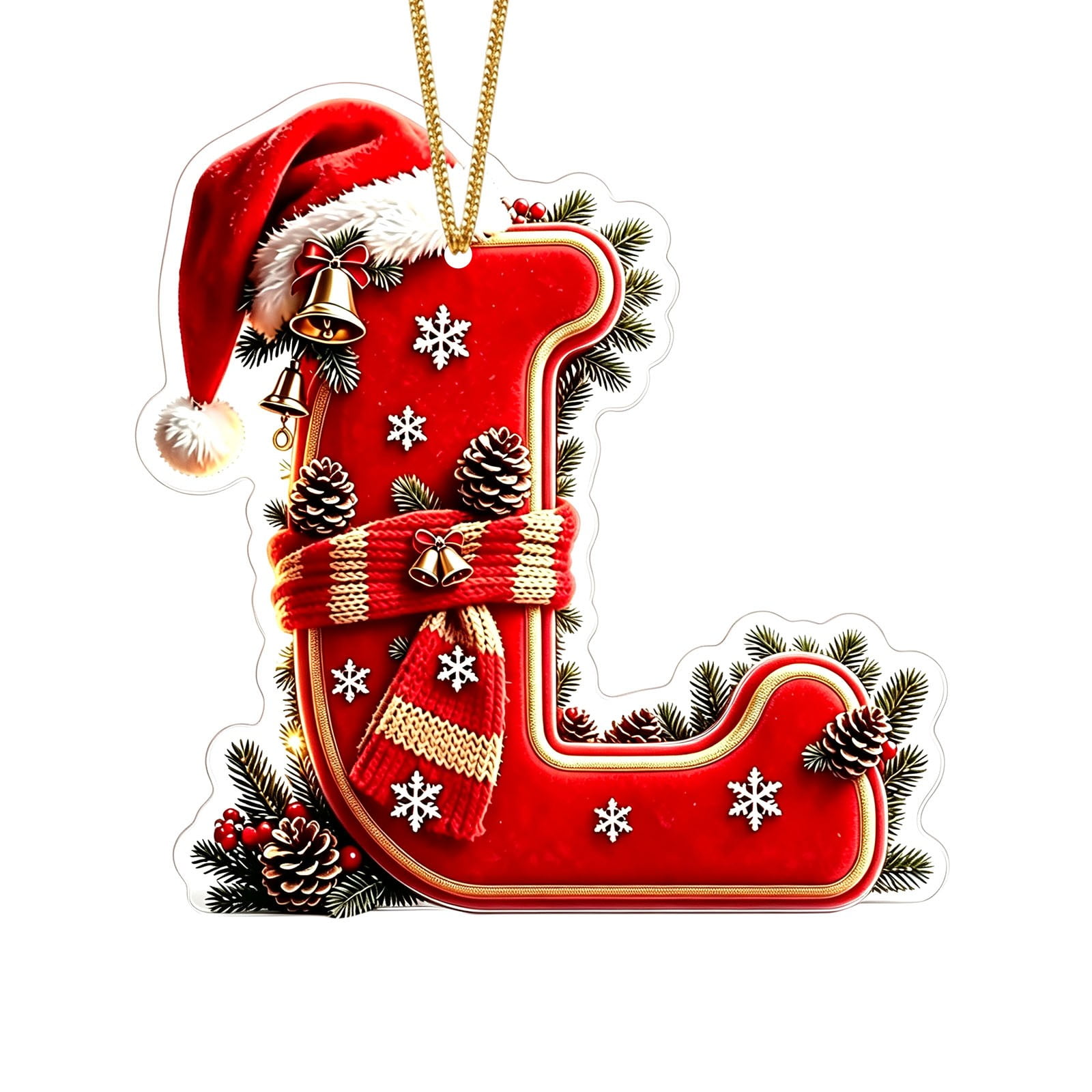 Letter Ornaments Christmas Tree Decor Personalized Christmas Hanging Ornaments Funny Gift for Home Office