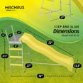 thumbnail image 4 of Machrus Upper Bounce Trampoline Step N Slide | Fun Indoor & Outdoor Ladder and Wave Slide Set – Perfect for Round or Rectangle Trampolines with or Without Net – Yellow, 4 of 6
