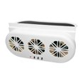 thumbnail image 1 of Electric Car Fans with Solar Panel USB/Solar Charging 3 Head Ventilation Fan Front, 1 of 7