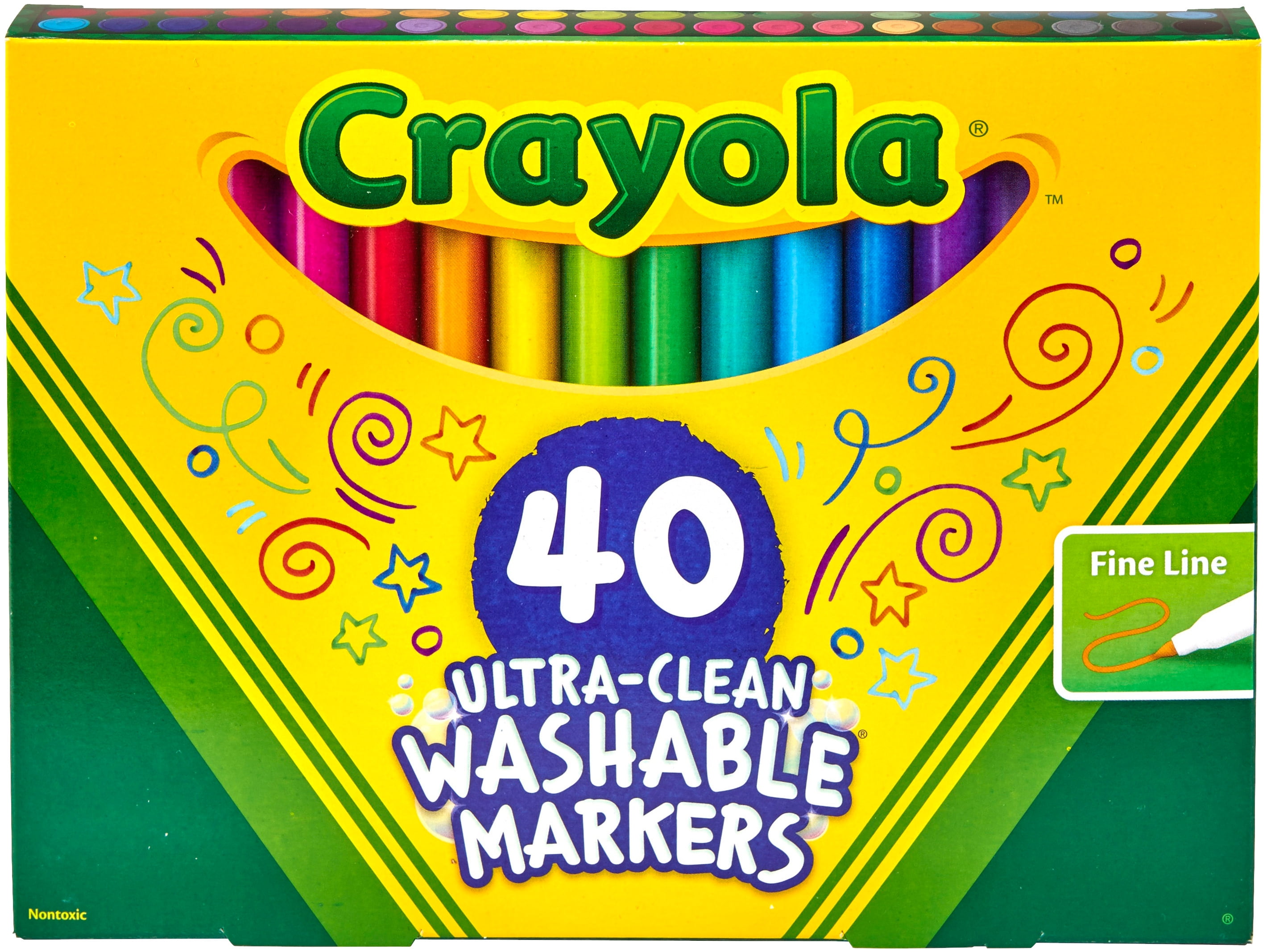 CrayolaUltra-Clean Washable Classic Markers, Fine Point Classic