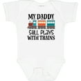 thumbnail image 3 of Inktastic Daddy Still Plays with Trains Boys or Girls Baby Bodysuit, 3 of 5