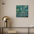 thumbnail image 3 of Monet-Water Lilies And Japanese Bridge Blue Monet Art Prints Canvas Wall Art by Art Remedy, Silver Floater Frame, 16"x16", 3 of 7