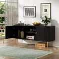 thumbnail image 5 of ARTPOWER 55” Fluted TV Stand, Mid Century Modern Black TV Stand for 55/60/65 inch TV, Entertainment Center with Storage, Television Stands, TV Console, Media Console for Living Room, Bedroom (Black), 5 of 12