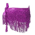 thumbnail image 5 of DHFJKG Womens Skirts Belly Dance Sparkly Tassels Glitter Sequins Mini Skirt With Asymmetric Hem Performence Comfort Skirt, 5 of 6