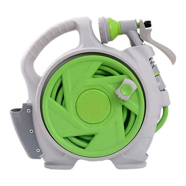 Almencla Garden Hose Reel Cart Car Washing Hose Hose Rack for Gardening Watering Tool Green