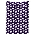 thumbnail image 2 of Rain Tablecloth, Cumulus Style Puffy Clouds Participating White Droplets Repeating Pattern, Rectangle Satin Table Cover for Dining Room and Kitchen, 60" X 84", Dark Purple and White, by Ambesonne, 2 of 2