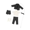 thumbnail image 2 of Ropa para muñecas 1/12 Hugo traje completo Negro 6 piezas, 2 of 9