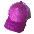 thumbnail image 4 of Travelwant Girls Baseball Hats Kids Glitter Ponytail Hats Adjustable Baseball Cap Shiny Little Girls High Messy Bun Baseball Hat, 4 of 7