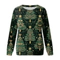 thumbnail image 7 of larppty 2025 Womens Ugly Christmas Sweaters Funny Cute Xmas Tree Tops Long Sleeve Crewneck Sweatshirts (Mint Green, M), 7 of 7