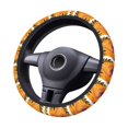 thumbnail image 6 of Lsque Vibrant Flamingo Illustration Ultra Soft Car Steering Wheel Cover for Women, Standard 15 inch Size for Truck Van SUV Auto, 6 of 8