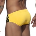 thumbnail image 2 of Wo-Fusoul Swimming Trunks for Men Low Waist Drawstring High Vent Quick Dry Underpants Black, 2 of 4