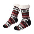 thumbnail image 3 of siminsem Cozy Fuzzy Socks for Women with Grips Non-Slip Christmas Warm Slipper Socks one Size Fluffy House Socks Winter Gift for Her Soft Plush Anti-Skid, Red,One Size, 3 of 9