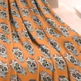 thumbnail image 3 of Orange Skull Pattern Blanket,Comfortable Soft Flannel Throw Blanket,All Season,Warm Lightweight Blankets for Sofa Bed Couch Living Room Chair,30"x40", 3 of 4