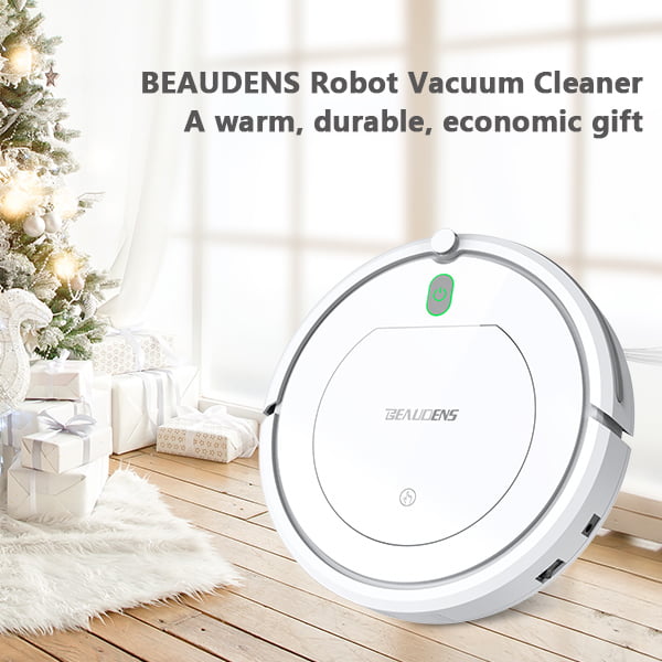 Pet Hair Clean Robotic Vacuum Cleaner with Powerful Suction Anti-Drop and Anti-Collision Sensor Protection Hard Floor and Low-pile Carpets Thin Body Design Aiibot Robot Vacuum cleaner Black-V9S