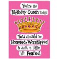 thumbnail image 1 of Tarjeta de cumpleaños divertida CardFool Birthday Queen 5 x 7 pulgadas, 1 of 6