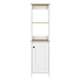 thumbnail image 1 of FM FURNITURE Arctic 16"W Modern Engineered Wood Linen Cabinet in Light Oak/White, 1 of 7