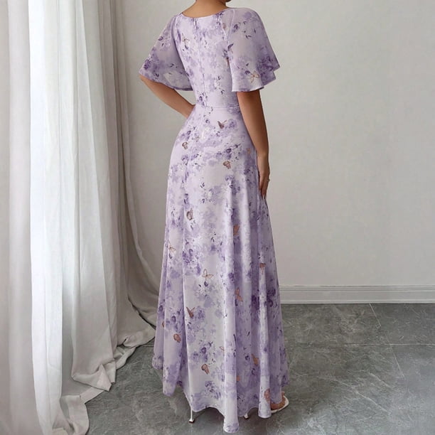purple floral dresses for weddings wedding dress ebay Lavender Whispers A-line Wedding Dress  Purple Lace, Illusion Bodice, Sheer Back, and Chapel Train a Romantic Bridal Look Dress Length Pandora | Unique Wedding Dress