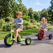 Gymax Kids Tricycle w/15 Inch Inflatable Rubber Tires Adjustable Handlebar & Seat Green