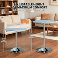 thumbnail image 6 of Magshion Round Bistro Pub Table, 23.6" Adjustable Height Bar Table with Metal Leg and Base, Blue, 6 of 8