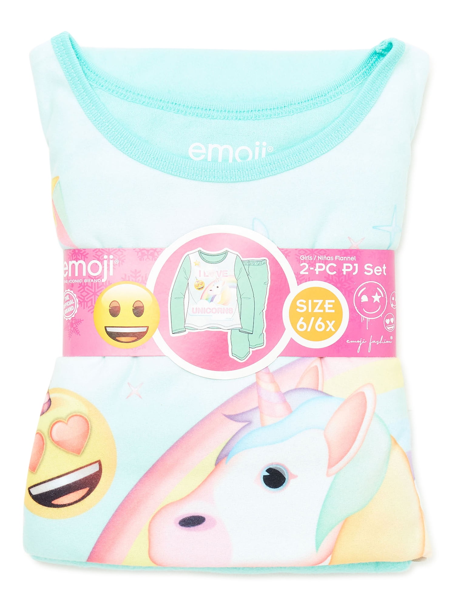 Emoji Girls Pajamas Sleep Set, 2-Piece, Sizes 6-16