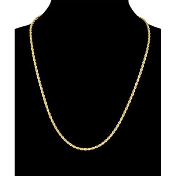 2.4 mm & 20 Po 14 Carats Plaqué Or Chaîne Chaîne Collier
