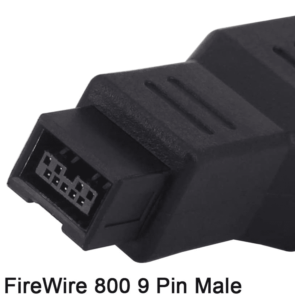 9pin Male/6pin Female SinLoon IEEE 1394 Firewire Cable 1394 Type B 800 9 Pin Male to 1394 Type A 400 6 Pin Female Data Transfer Adapter Converter Cable for MacBook Pro Mac Mini etc Black 20cm 