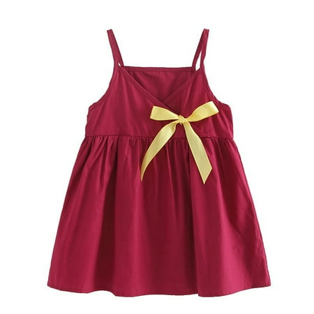 

Toddler Kids Girls Dress Kid Strap Sleeveless Dress Sundress Summer Girl Clothes