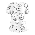 thumbnail image 3 of Garbnen S-5XL Women Scrub Top Easter Cute Graphic Rabbit Nursing Uniforms for Women Scrubs Short Sleeve V Neck Holiday Plus Size Workwear for Nurses with Pocket, 3 of 4
