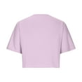 thumbnail image 5 of ZyeKqe Crop Top for Women Short Sleeve Shirts Round Neck T Shirts Solid Color Gym Running Yoga TopsS-XXL, 5 of 6