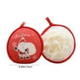 thumbnail image 3 of Yhmxh Christmas Bath Loofah Santa Claus Xmas Tree Mesh Pouf Shower Sponge Body Scrubber Exfoliator for Bathroom Tools, Loofah Exfoliating Back Bath Sponge Shower Scrubber Luffa for Men Women, 3 of 6