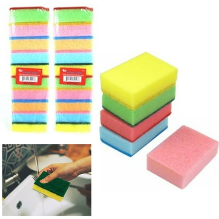 Mesh Scour Pad - 20 Sponge Scouring Pads Kitchen Dishes Cleaner Scour Scrub Cleanning Wholesale !