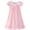 Pink, variant on Mercatoo Girls Nightgowns Sleepwear Summer Princess Sleep Dress Lace Ruffle Short Sleeve Pajamas Kids Soft Nightgown