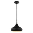 thumbnail image 6 of Nuvo Lighting Phoenix 1 Light Small Pendant Matte Black with Polished Nickel, 6 of 7