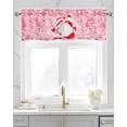 thumbnail image 2 of Saint Valentine's Gnomes Linen Curtain Valance for Bedroom/Bathroom/Kitchen/Office/Living/Dining Room Windows, Sweet Heart Love Pink Rod Pocket Topper Decorative Cafe Drapes Panel 60"x18", 2 of 6
