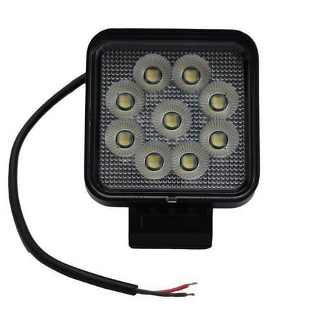 Carjamz  Race Sport Lighting IQ Square Auxiliary LED Flood Beam Light with 9 LED, Clear -4 in.