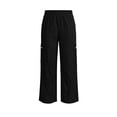 thumbnail image 7 of Ecqkame Women's Cargo Pants Elastic Waist Multi Pocket Loose Straight Leg Pant Outdoor Hiking Workout Casual Comfortable Trousers Black XXL, 7 of 7