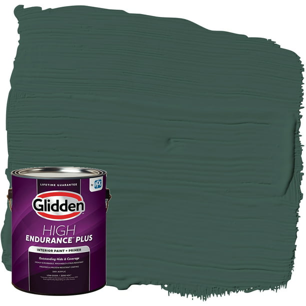 Glidden HEP Interior Paint and Primer, Deep Forest Pine / Green, 1 ...
