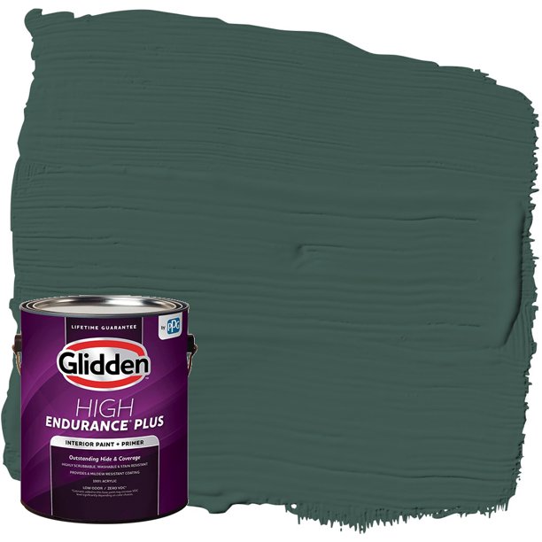 Glidden HEP Interior Paint and Primer, Deep Forest Pine / Green, 1