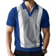 thumbnail image 4 of Ceisia Men's Polo Shirt | Slim Fit Short Sleeve Color Block Patchwork Stripe Polo | Breathable Wrinkle-resistant (Multiple Combinations) Gift, 4 of 8