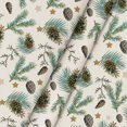 thumbnail image 5 of Christmas Tablecloth 60×60 Inch Round, Pine Branches Cones Washable Table Cover for Party Picnic Dinner Decor, 5 of 6